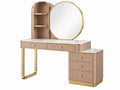 Kaptafelset 120 x 45 x 140 cm roze en goud met spiegel en laden